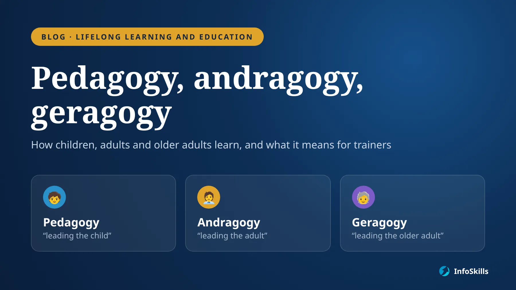 Pedagogy, Andragogy, Geragogy: How Children, Adults and Older Adults Learn